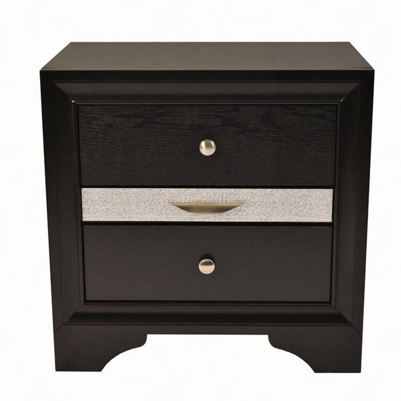 Table de chevet 2 tiroirs en bois