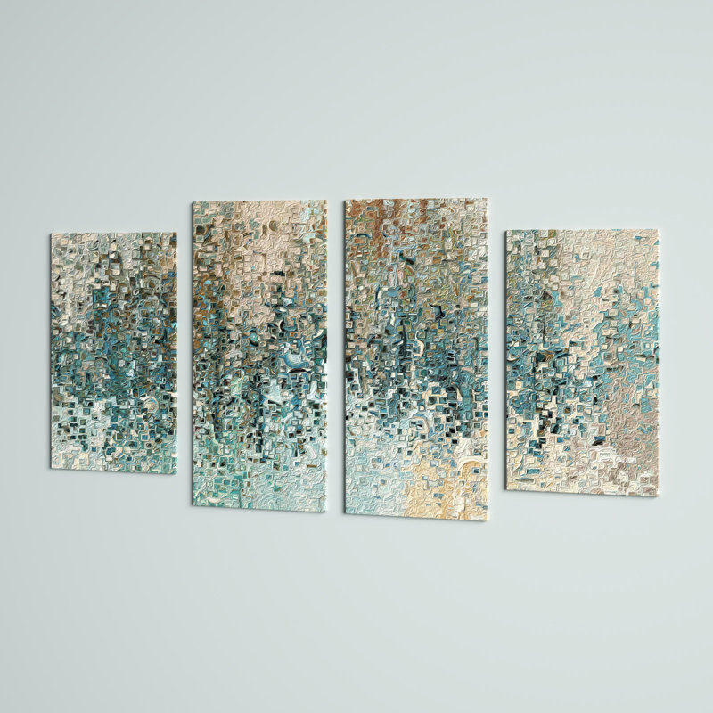 « Revealed » de Mark Lawrence - reproduction d'art mural sur toile 4 pièces, H 30 po x l 56 po x P 1 po