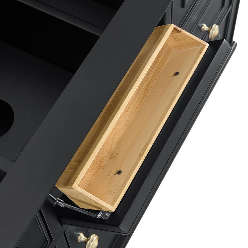 Lorelai 48'' W Single Vanity, Black Onyx, Eternal Jasmine Pearl