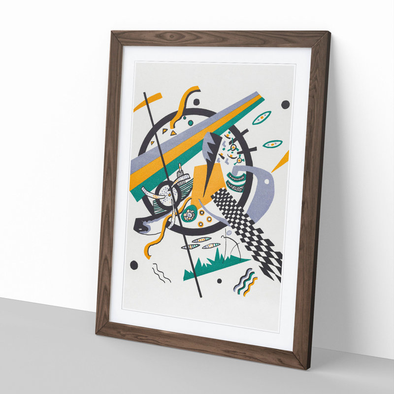 Small Worlds IV by Wassily Kandinsky - Single Picture Frame Print on Wood, 48cm H x 36cm W x 2cm D, Walnut Framed