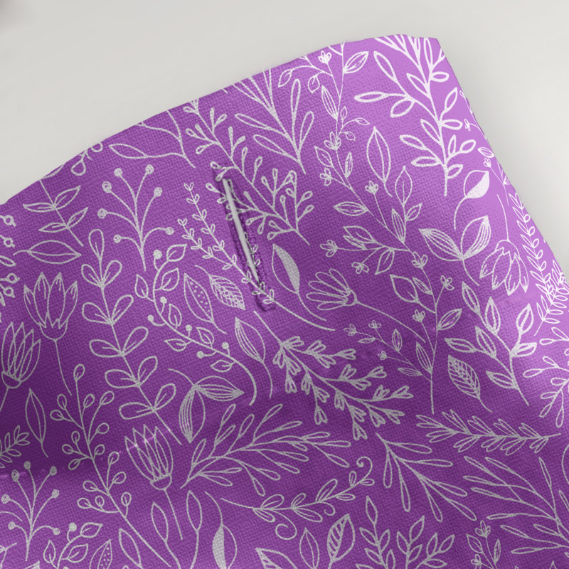 Rideau de douche simple à motif floral ditsy classique, Violet