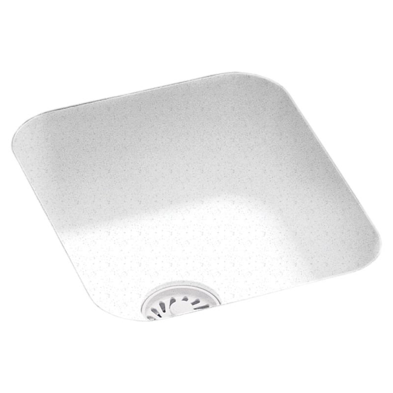 Single Bowl Solid Surface Kitchen Sink, Arctic Granite
