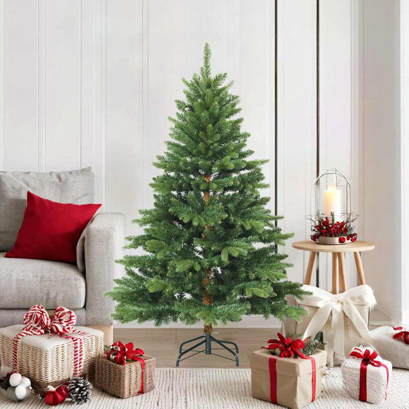  Artificial Hinged Christmas Tree Green PVC, PE and steel, 4.92' H