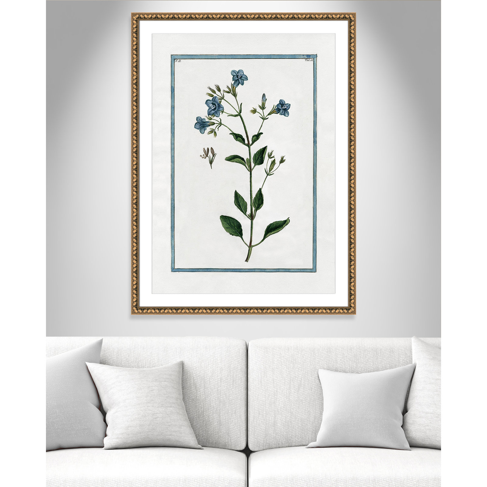 Shabby Elegance Botanical II - Framed Art, Gold Bead Framed, 30.5" W x 42.5" H
