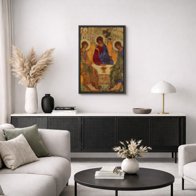Illustration de Sainte-Trinité, images de symbole byzantin, impression encadrée sur toile, estampe numérique