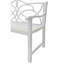 Banc de jardin blanc de style patio - construction en métal avec et accoudoirs, antirouille, pouvant accueillir 2 à 3 sièges faciles à assembler