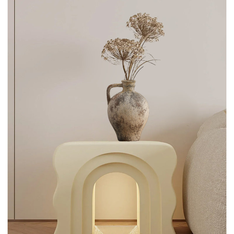 Vase en céramique avec poignée, vase de poterie de style campagnard rétro