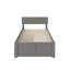 Lit plateforme en bois massif avec pied de lit et tiroirs de rangement Daurice-2130845825-2130845823