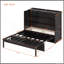 Lit escamotable double avec grands tiroirs, gris-595048035