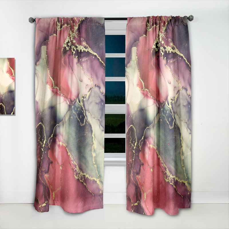 Panneau de rideau simple semi-diaphane avec passe-tringle Linen, L 52 po x L 63 po