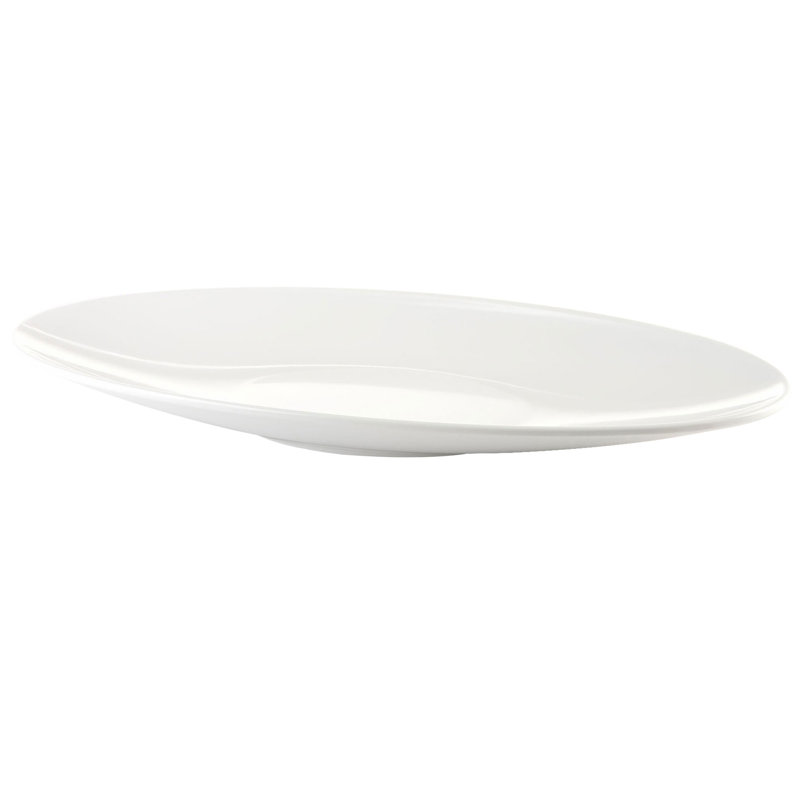 Elite Global Solutions Moderne Melamine Platter, White