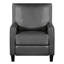 Fauteuil inclinable de salon en bois massif, gris, mécanisme inclinable gris pour dossier, transitionnel, dossier requis de 18 po-1654332405