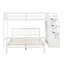 Lit simple mezzanine sur lit double avec escalier-2145319180