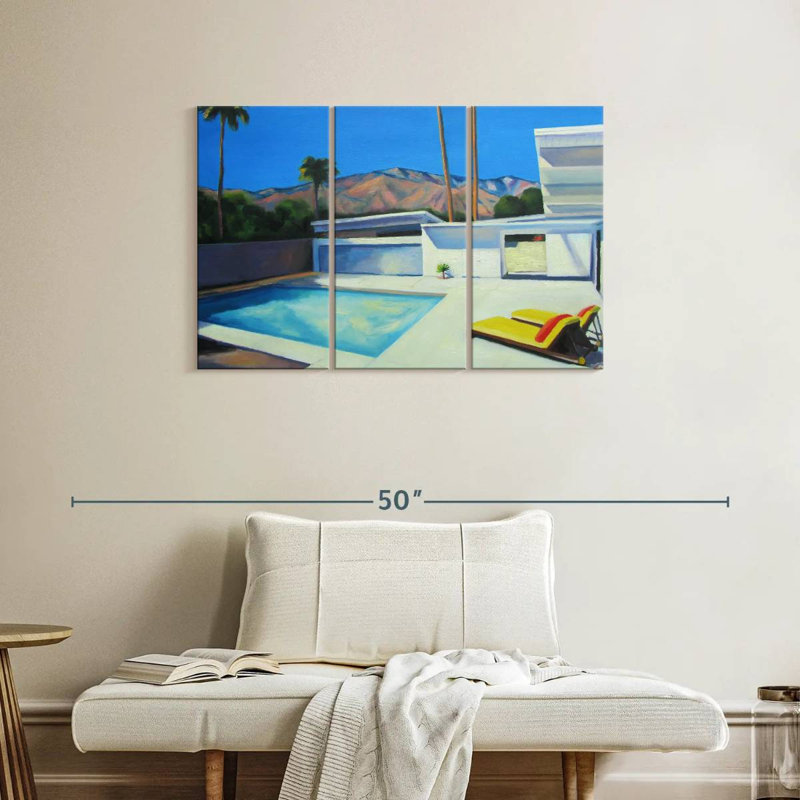 Lilie By The Pool II, 24" H x 38" W