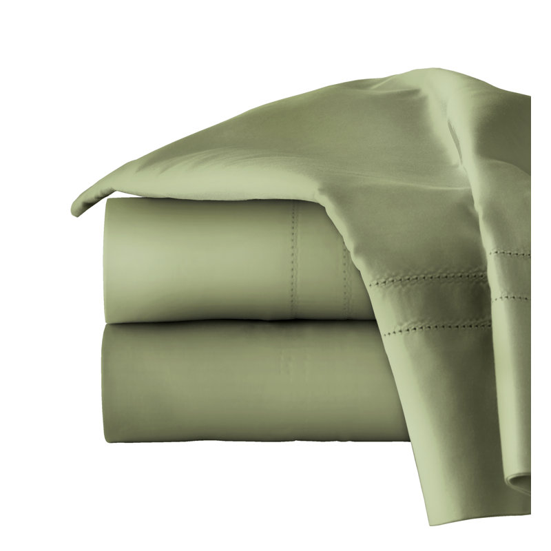 Pointehaven 620 Thread Count 100% Long Staple Cotton Deep Pocket Sheet Set, Classic Blue, Queen