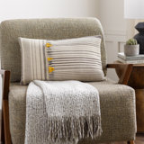 Fringed Cotton Throw Pillow