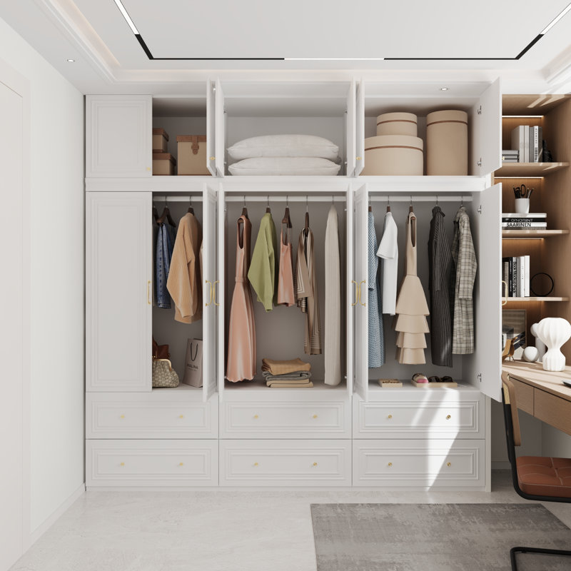 94.5 " W Modular Wardrobe, White