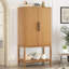Armoire sophistiquée en placage avec plusieurs fonctions de rangement, idéale pour le bureau, l'entrée, le couloir et le salon-292158054