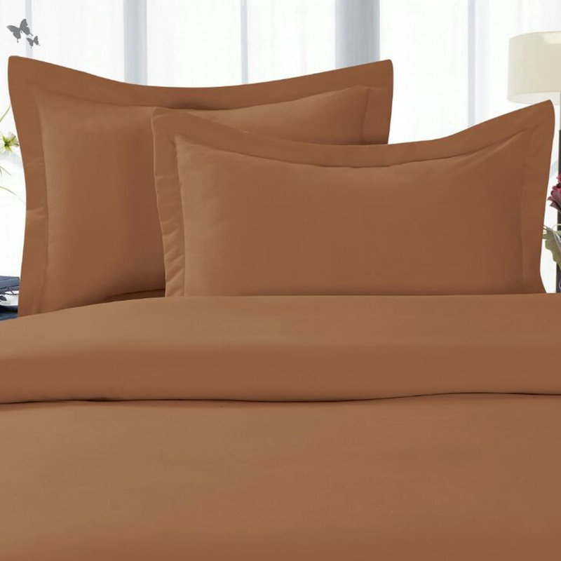 Modern & Contemporary Polyester Duvet Cover, Bronze, Full/Queen Duvet Cover + 2 Standard Shams