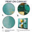 Zen Balance Turquoise Gold - Art mural abstrait, salon-1805802359-1805802363