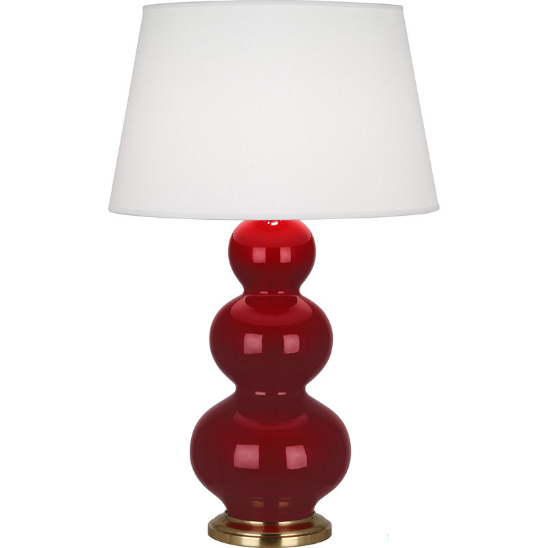 Glass Standard Lamp, Sangria/Gold