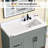 42" W × 22" D Solid Surface Vanity Top with Integrated Right side Single Sink White Bathroom Countertop with 3.5" Backsplash & 3 Pre Drilled Faucet Holes for 8" Widespread