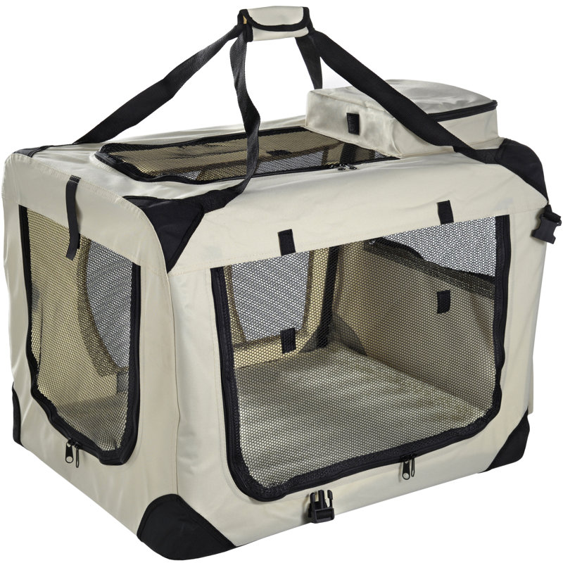Chorley Collapsible Soft-Sided Crate with 1 Door, Extra Large (58 cm H x 56 cm W x  81 cm L), Beige