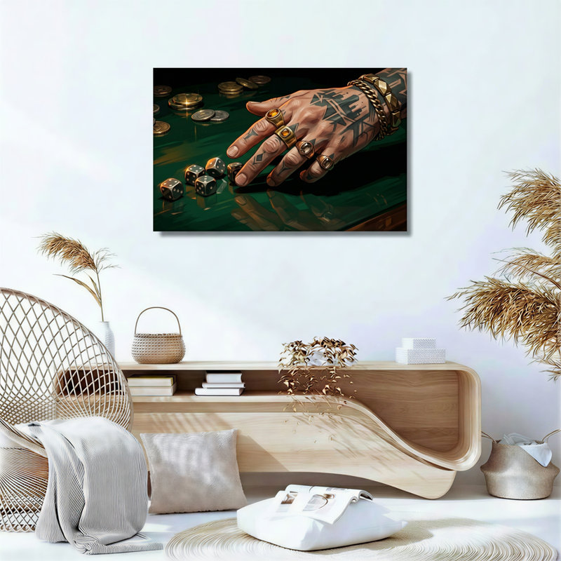 Ensemble de 1 tableau sur toile représentant une main tatouée, 36"H x 48"W, Wrapped Canvas