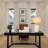 25.4" Stepless Dimmable Ceramic Table Lamp with Linen Shade, Modern Bedside Lamp