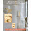 Ensemble de robinet de douche, système de douche de pluie thermostatique de plafond de 12 pouces avec tête de fixation murale de 6 pouces et douchette portative 2 en 1, ensemble de garniture de valve à double tête de pluie en laiton à 3 fonctions, or brossé-136257729