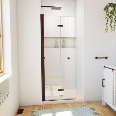 Aqua-Q Fold 32 W X 32 D X 74.75 H Frameless Square Shower Enclosure