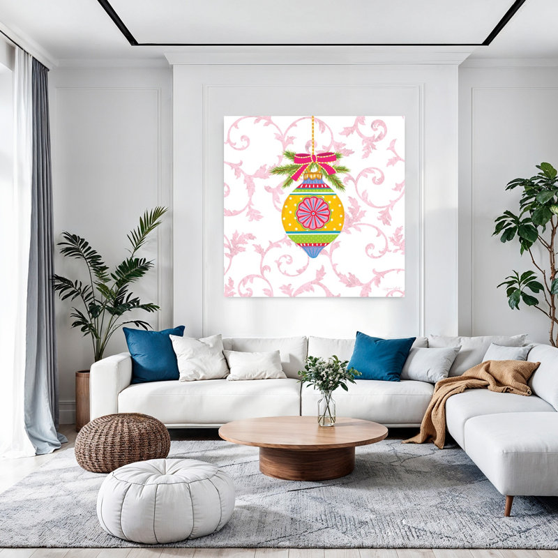 Ornement contemporain Razzle Dazzle Iii avec art des Fêtes de Noël, H 48 po x l 48 po