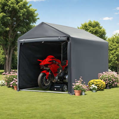 5 Ft. W x 7.2 Ft. D Garage, Portable Outdoor Storage Shed