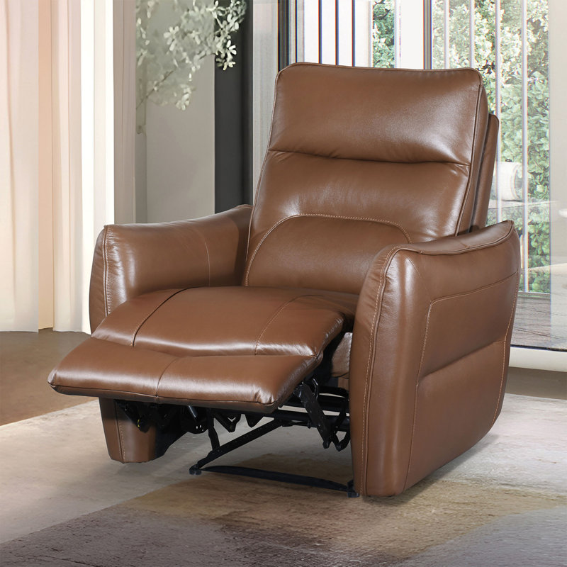 Fauteuil inclinable électrique de style contemporain, Brun