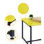 Ensemble de table basse et de table de bout en fibre de carbone jaune 3 pièces GT