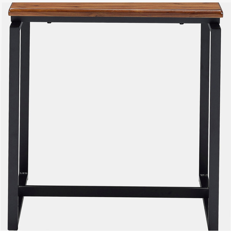 Ensemble de loisirs noir avec repose-pieds, Brown, Wood, Black