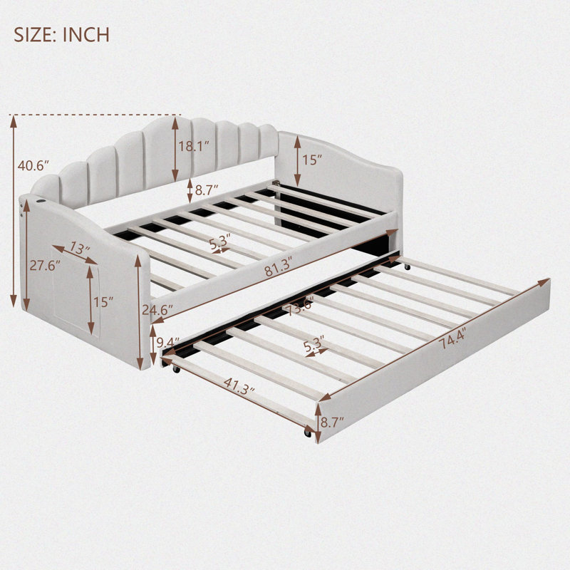 Tilak Daybed, White