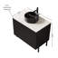 Meuble-lavabo de salle de bain 30 po avec lavabo, meuble de rangement autoportant avec lavabo rond en céramique à 2 portes avec motif en pierre et comptoir en pierre frittée, sans robinet