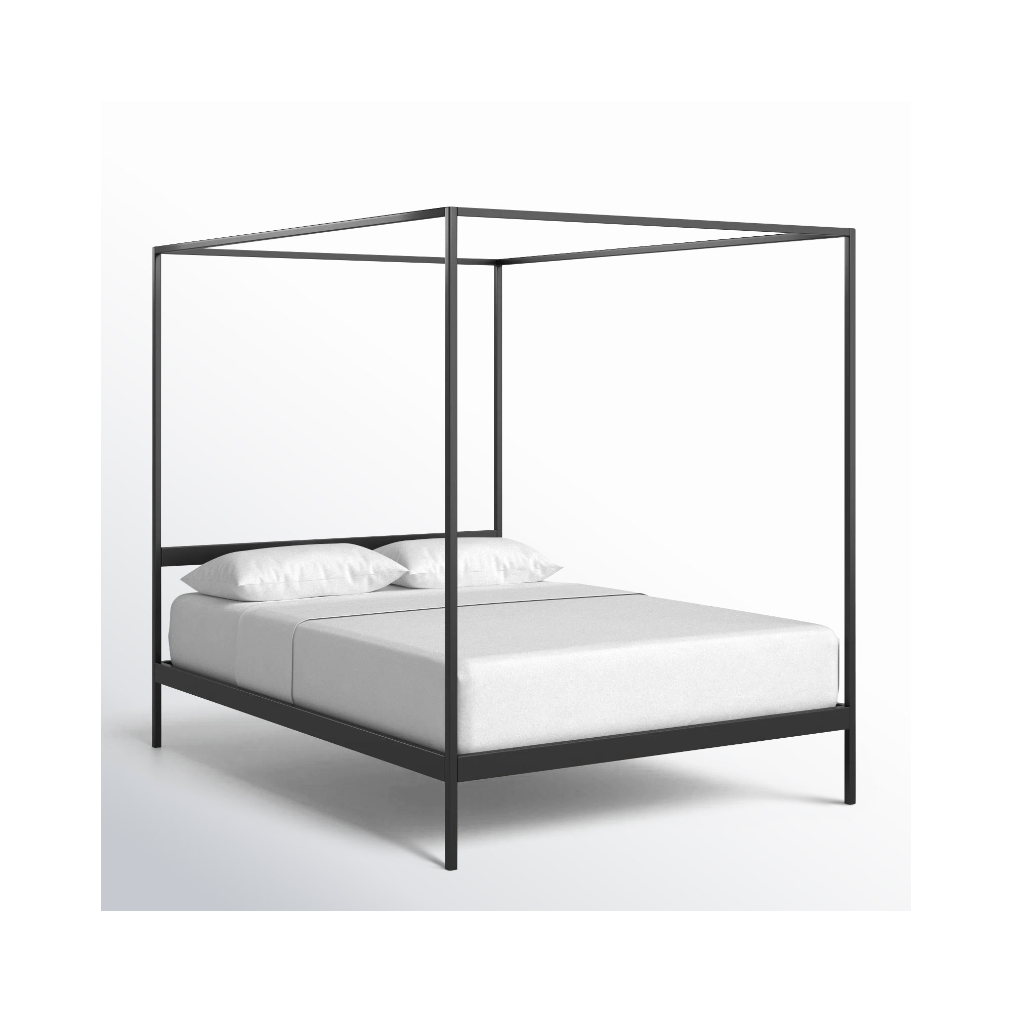 Aston Metal Canopy Bed, Black, Queen, 80"