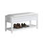 Banc avec rangement pour chaussures Rouen, blanc-425855490