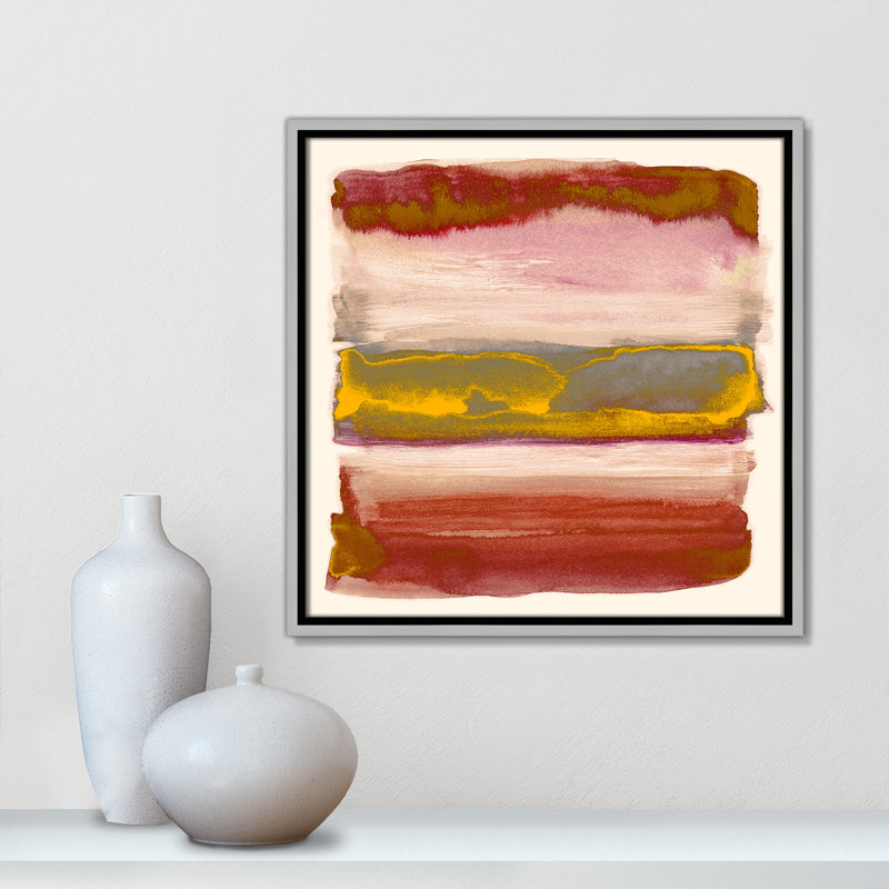 Imprimé «Yellow Sky II» par Nan, Argent, H 17,5 po x l 17,5 po