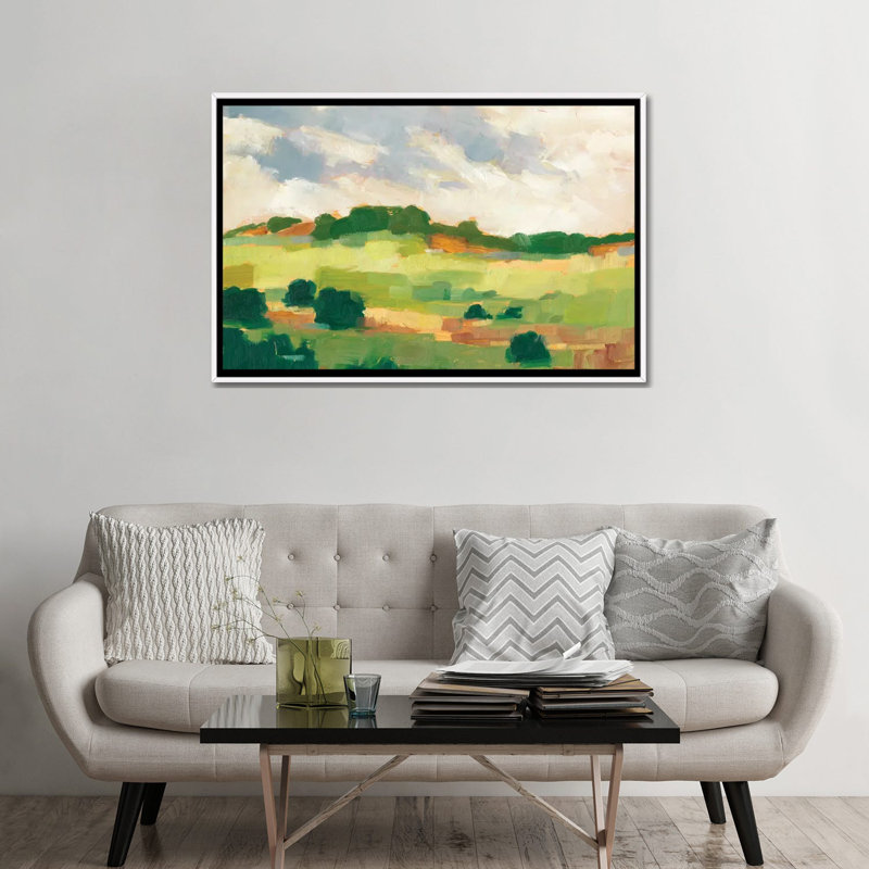 «Scattered Trees II» par Ethan Harper - reproduction d'art, Toile tendue, Pas de tapis, H 40 po x l 60 po x 1,5 po