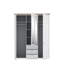 Tooele 3 Door Manufactured Wood Wardrobe