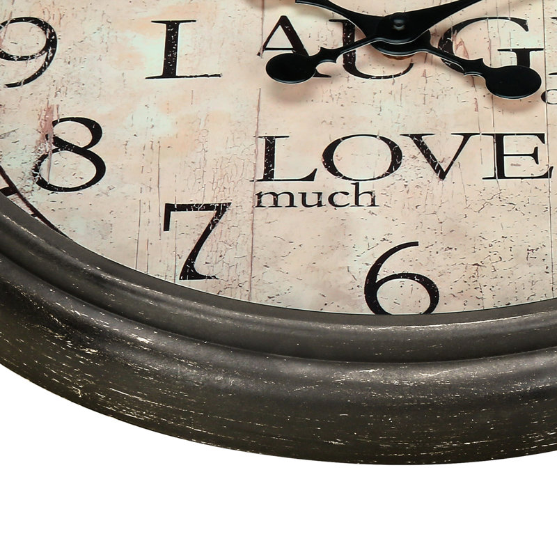 Horloge murale ronde de 16 po de style rétro - horloge en bois brun antique avec mouvement silencieux?