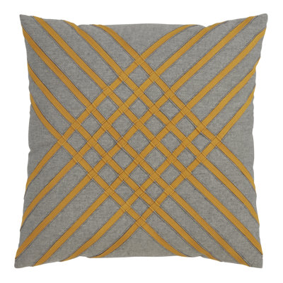 Coussin en coton Moutarde