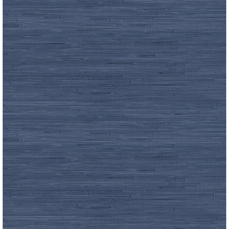 18 ft x 20.5 in x 0.025 in Grasscloth Peel and Stick Wallpaper Roll, Navy Blue