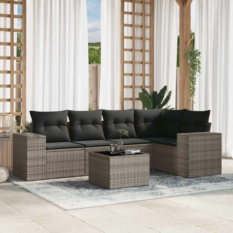 Ensemble de canapé de jardin Vidaxl gris