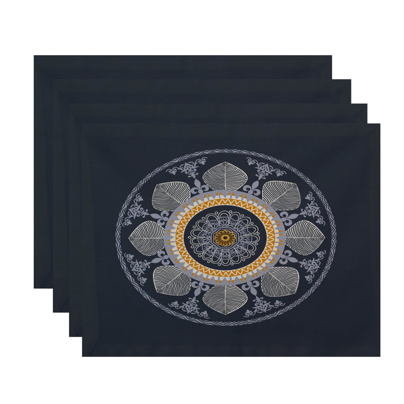 Ensemble de napperons 4 pièces Harrel, Gris