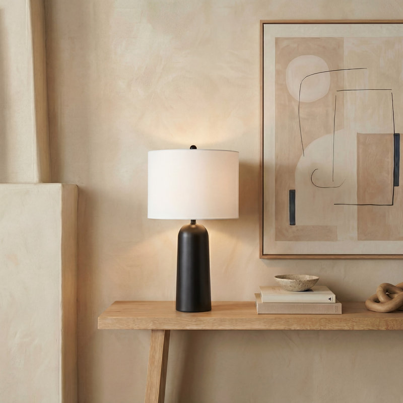 Lampe en travertin, Noir