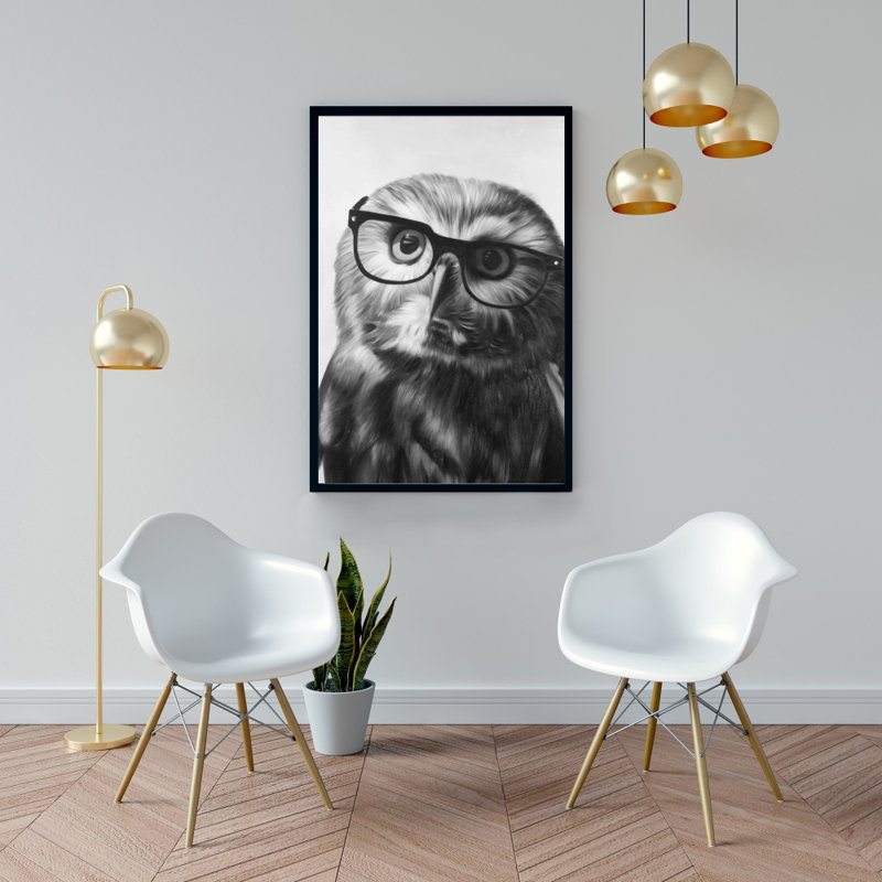 «Hibou grand-duc réaliste avec lunettes»